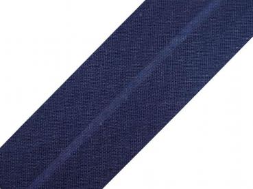 Schrägband Baumwolle Breite 20 mm gefalzt - Pariser Blau